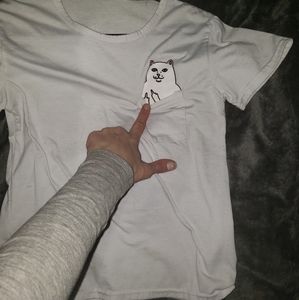 Middle finger cat shirt